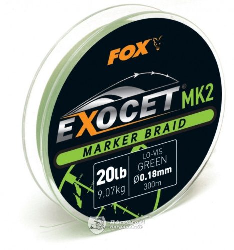 Fox Exocet MK2 Marker fonott zsinór Green 300m/0.18mm