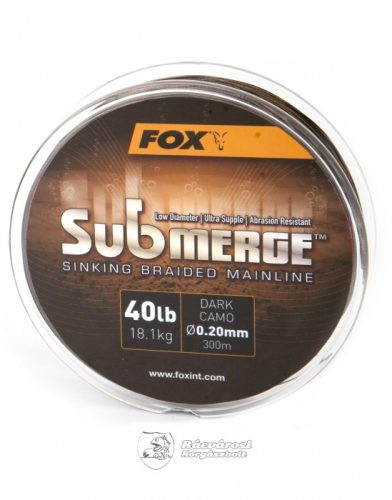 Fox Submerge Dark Camo fonott horgász zsinór 300m/0.30mm