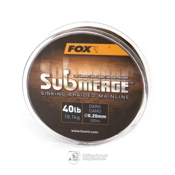 Fox Submerge Dark Camo fonott horgász zsinór 600m/0.30mm