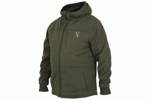 Fox Collection Sherpa Hoody Green/Silver Pulóver L