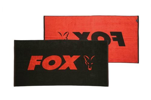 FOX Beach Towel Black/Orange Törölköző 800x1600mm