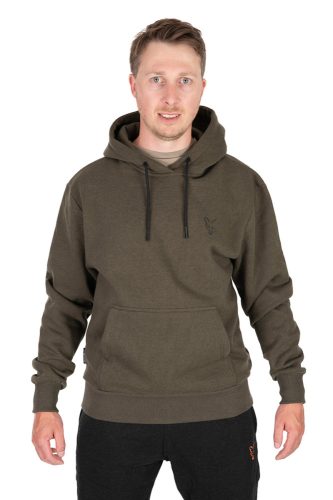 Fox collection hoodie green&black kapucnis pulóver S