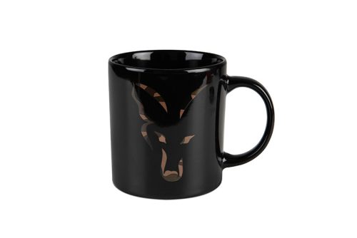 Fox black and camo head ceramic mug kerámia bögre 350ml