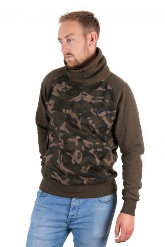 FOX Khaki/Camo High Neck Pulóver S-es