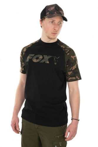 FOX Raglan Black/Camo Póló XL-es