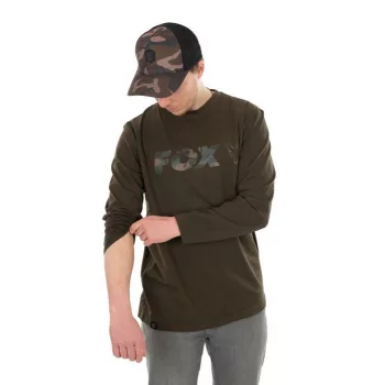 FOX Khaki/Camo Raglan Hosszú Ujjú Póló S-es