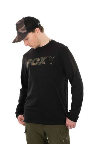 FOX Black/Camo Raglan Hosszú Ujjú Póló XXL-es