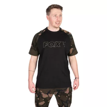 Fox black/camo outline t-shirt rövid ujjú póló S