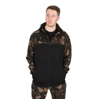   Fox lw black/camo split zip hoody kapucnis cipzáros pulóver M
