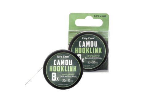 Carp zoom camou 8x fonott előkezsinór 20m 35lb