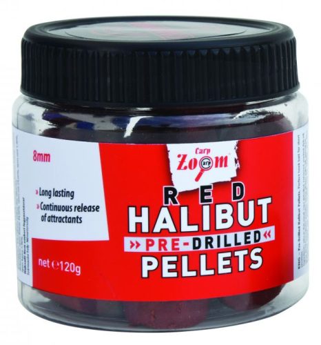 Carp Zoom Piros Fúrt Halibut Horogpellet 8mm 120g