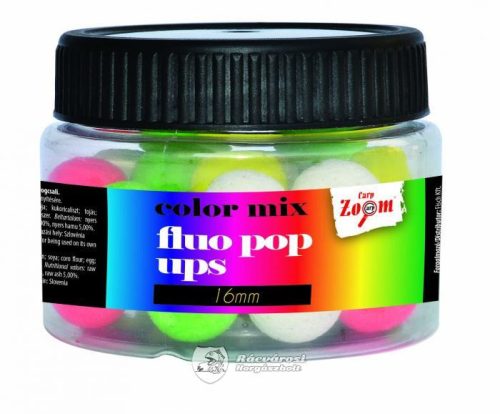 Carp Zoom Fluo Pop Up 20mm Color Mix Lebegő Bojli