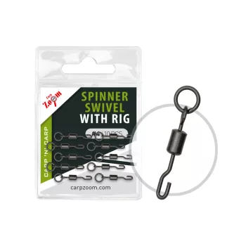 Carp zoom spinner swivel mikrogyűrűs gyorskapocs 4-es