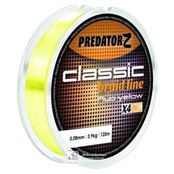   Predator-Z Classik fonott zsinór fluo sárga, 0,08mm, 3,9kg, 120m