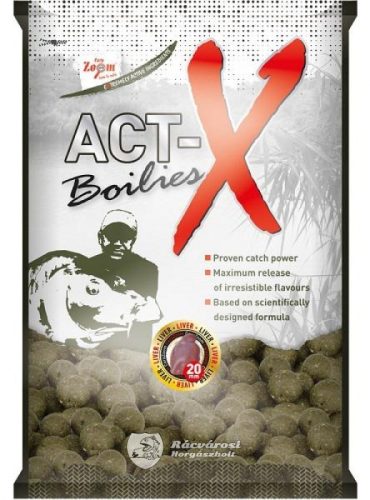 Carp Zoom Act-X bojli 16mm, 800g, strawberry (eper)