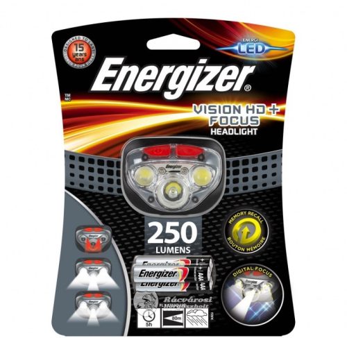 Energizer Vision HD+ Focus fejlámpa (250 lumen)