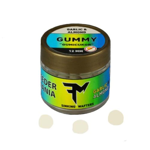 Feedermania wafters gummy gumicukor csali 10mm 25g garlic-almond