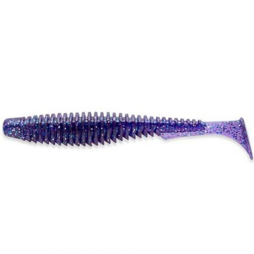 Fishup U-Shad Gumihal 2" Dark Violet/Peacock & Silver