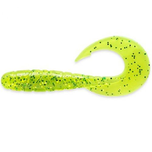 Fishup Mighty Grub Twister 3,5" Flo Chartreuse/Green