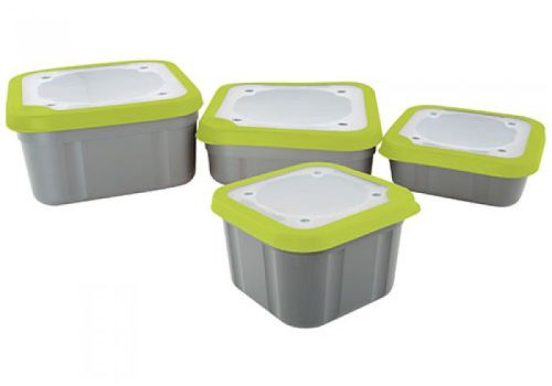 FOX Matrix Grey Lime Bait Boxes Solid Lids 1.1pt Csalis Doboz