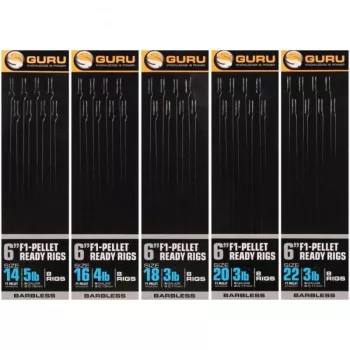 Guru F1 Pellet Előkötött Horog 14-es 6"