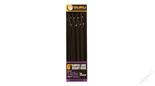 Guru Super LWG Micro Bait Bands Előkötött Horog 16-os 6"