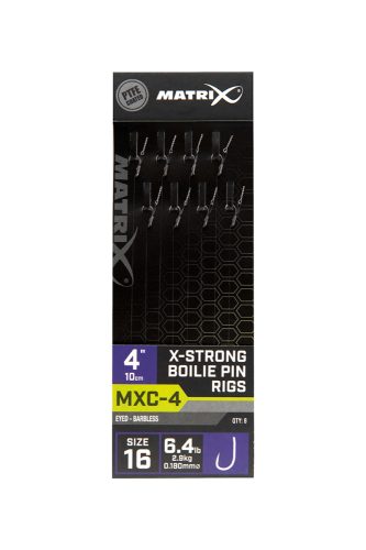 Fox Matrix MXC-4 SZ xs barbless előkötött horog 0.165mm 16-os horoggal