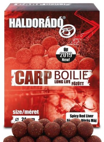 Haldorádó Carp Boilie Long Life Főzött Bojli Fűszeres Vörös Máj 800g 24mm