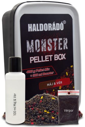 Haldorádó Monster pellet box máj, vér 400g+100ml