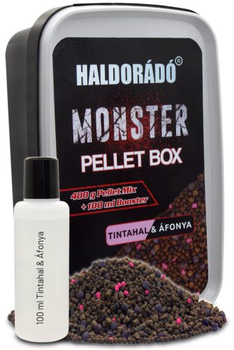 Haldorádó Monster pellet box tintahal, áfonya 400g+100ml