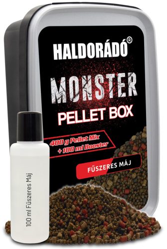 Haldorádó Monster pellet box- fűszeres máj 400g+100ml