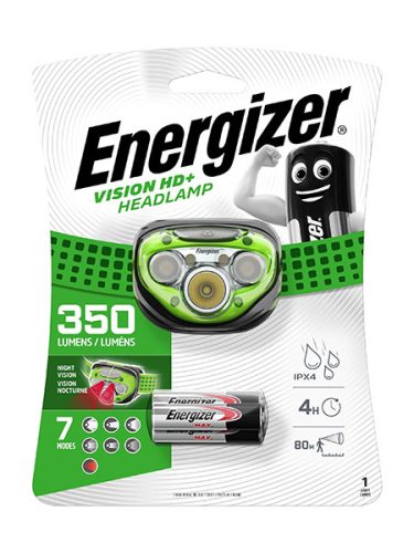 Energizer Vision HD+ fejlámpa 350 lumen