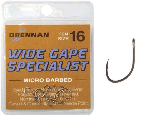 Drennan Wide Gape Specialist Horog 4-es