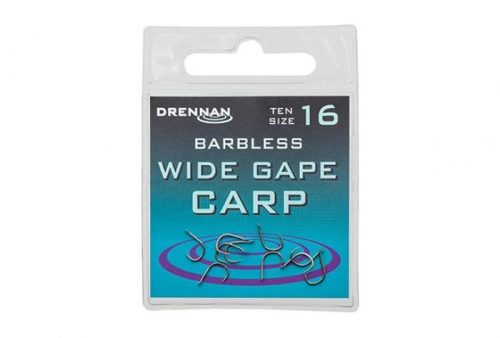 Drennan Barbless Wide Gape Carp Szakáll Nélküli Horog 14-es