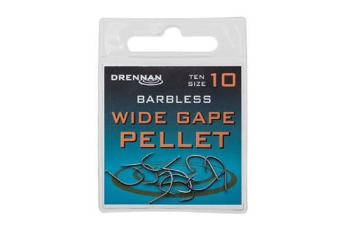 Drennan Barbless Wide Gape Pellet Horog 12-es