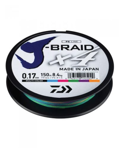 Daiwa J-BraidX4 Multicolor Fonott Zsinór 150m 0,10mm