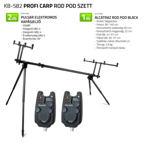 Nevis profi carp rod pod szett 6123-002+2x6315-001