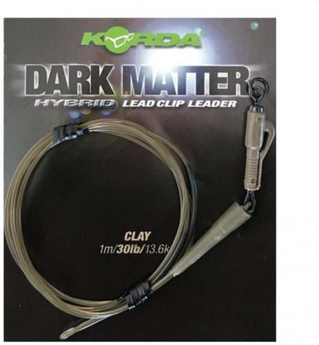 Korda Dark Matter Hybrid Lead Clip Leader Előke Clay 1m 30lb