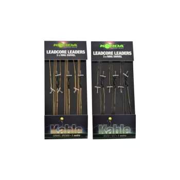 Korda Ring Swievel Leadcore Leader 3*1m Gravel
