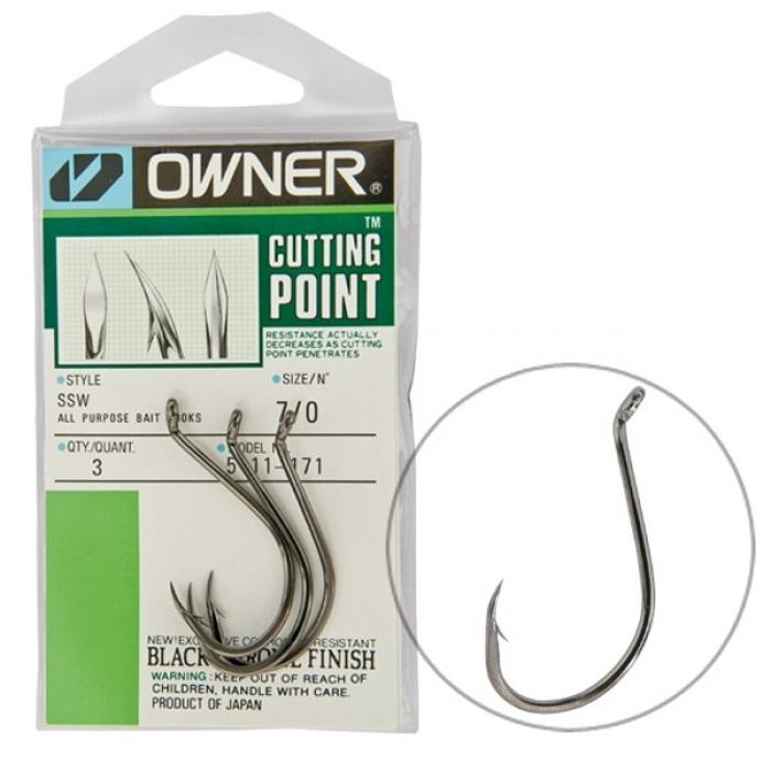 OWNER SSW CUTTING POINT HOOK SIZE:5/0 QTY:5 5111-151