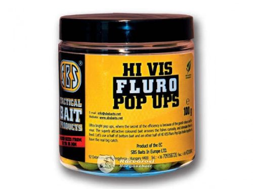 SBS Fluro Pop Ups 10-14mm garlic