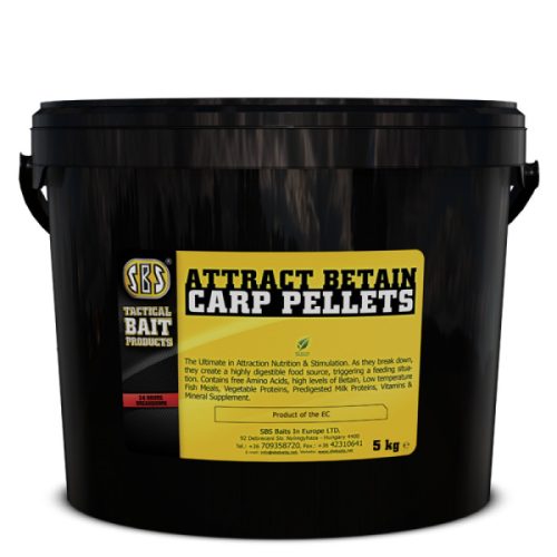 SBS Attract Betain Carp Pellets 6 mm 10kg Strawberry Jam