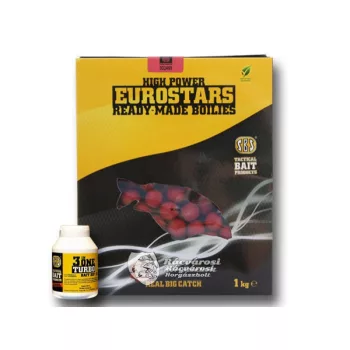  SBS Eurostar Ready-Made Boilies + 50ml Turbo Bait Dipp Belachan 20mm