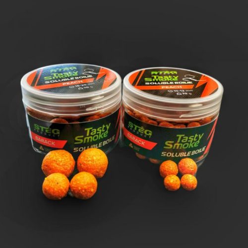 Stég Product Tasty Smoke Soluble Boilie 16-20mm Peach 70g