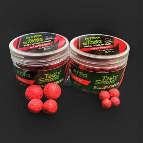 Stég Product Tasty Smoke Soluble Boilie 16-20mm Raspberry 70g