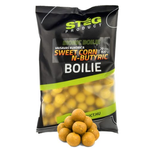 Stég product bionic boilies oldódó bojli sweet corn-n-butyric 20mm 800g