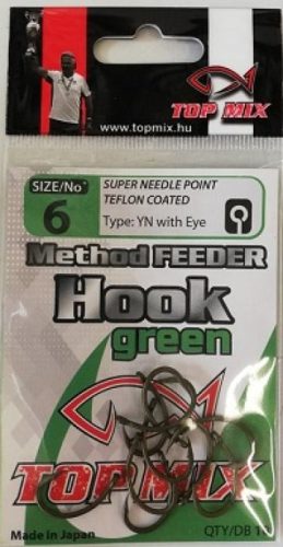 Top Mix Method Feeder Horog Zöld 6-os